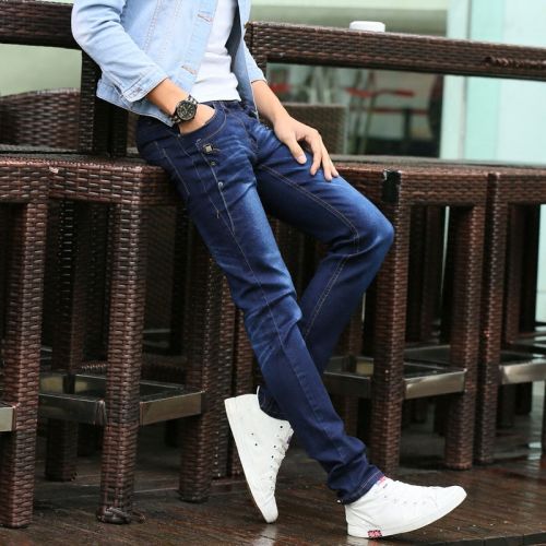 Jeans pour adolescent pieds Slim Quatre saisons - Ref 1469568