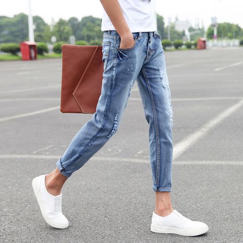 Jeans pour adolescent pieds Slim été - Ref 1469579