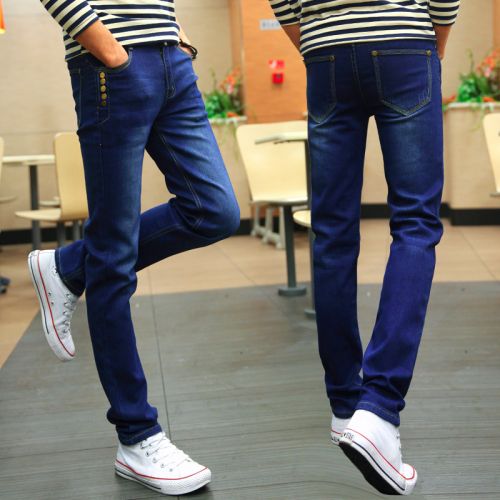 Jeans pour adolescent pieds Slim VIETTOLONS en coton Quatre saisons - Ref 1469615