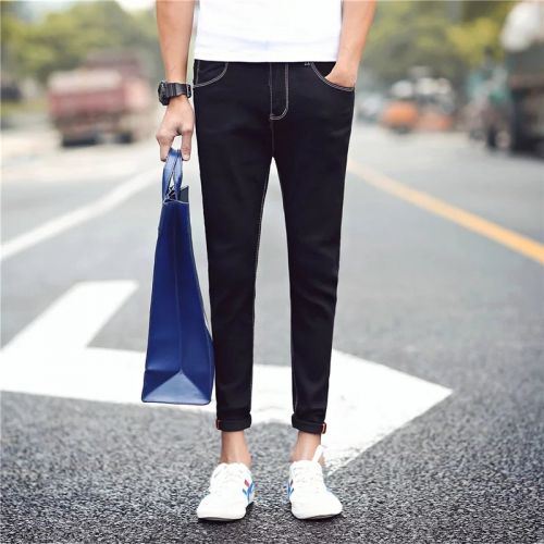 Jeans pour adolescent pieds Slim en coton automne - Ref 1469664
