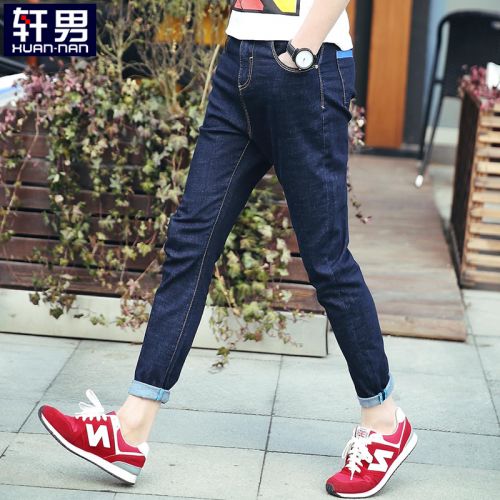 Jeans pour jeunesse pieds Slim en coton été - Ref 1469692