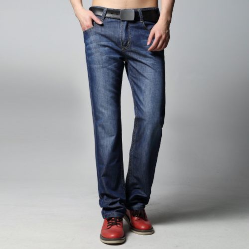 Jeans pour jeunesse coupe droite ADENS en coton été - Ref 1469777