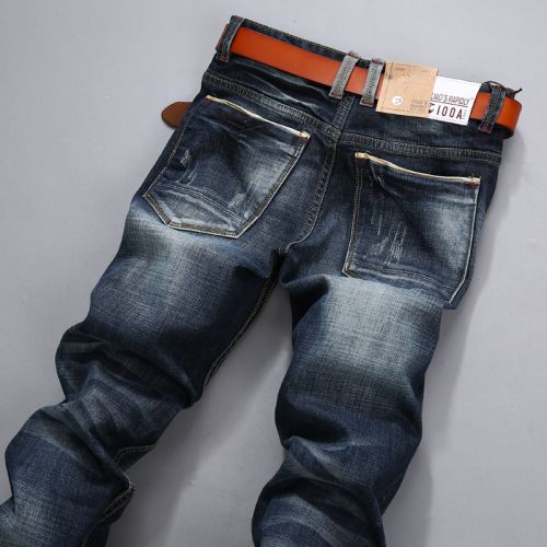 Jeans pour jeunesse coupe droite en coton automne - Ref 1469813