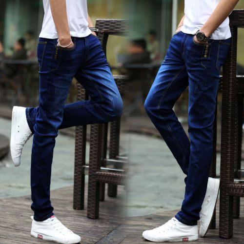 Jeans pour adolescent pieds Slim en coton automne - Ref 1469889