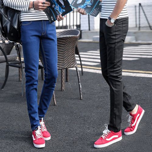 Jeans pour jeunesse pieds Slim en coton automne - Ref 1469921