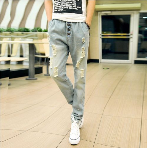 Jeans pour jeunesse droite coton été - Ref 1469929