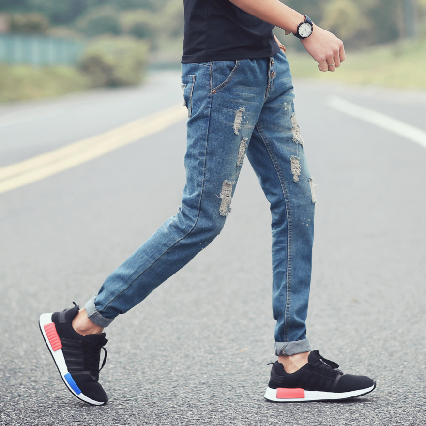 Jeans pour adolescent Sarouel en coton été - Ref 1469940