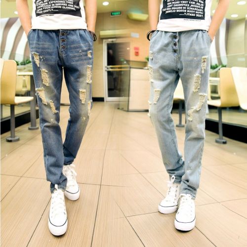 Jeans pour jeunesse droite coton été - Ref 1469944