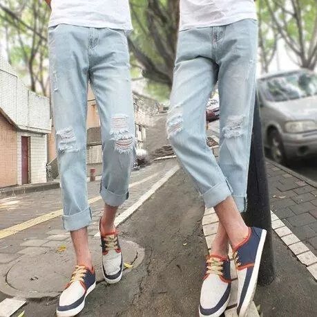 Jeans pieds Slim en coton - Ref 1469971