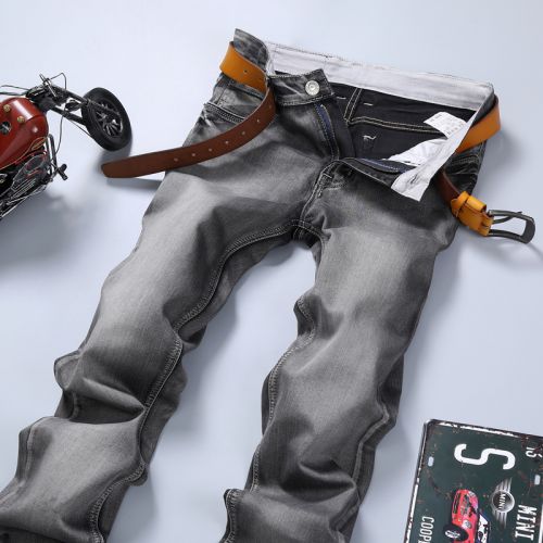 Jeans pour jeunesse coupe droite en coton été - Ref 1469975