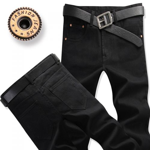 Jeans pour jeunesse coupe droite WAXBERRY de coton, des fibres polyester à automne - Ref 1469977