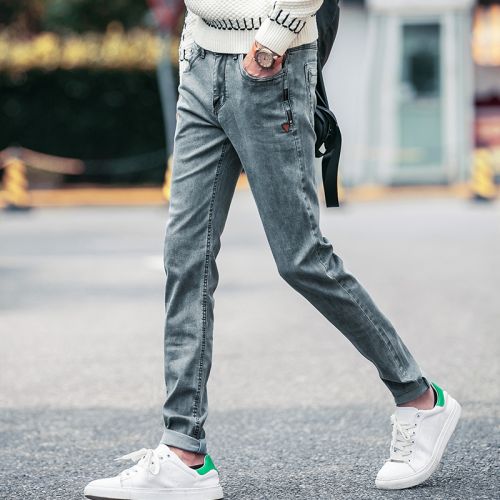 Jeans pour adolescent droite Résine de fibres coton Quatre saisons - Ref 1469979