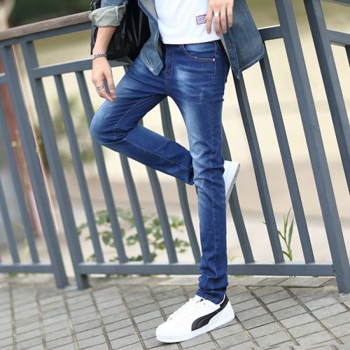 Jeans pour jeunesse coupe droite en coton automne - Ref 1469988