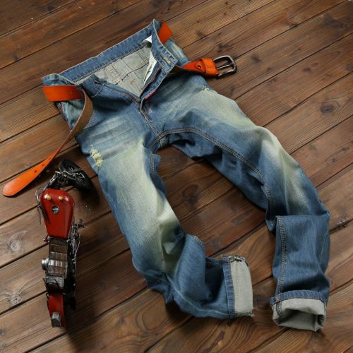 Jeans pour adolescent pieds Slim en coton été - Ref 1470126