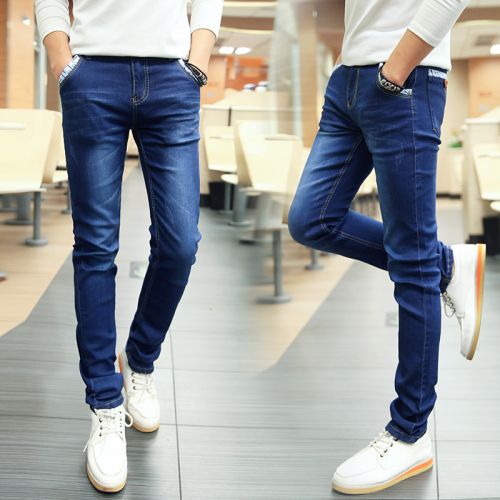 Jeans pour adolescent pieds Slim en coton automne - Ref 1470207