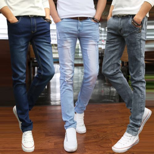 Jeans pour adolescent pieds Slim printemps - Ref 1470242