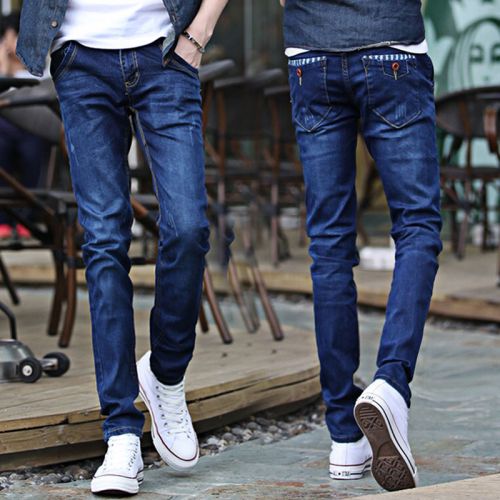 Jeans pour adolescent pieds Slim en coton été - Ref 1470245
