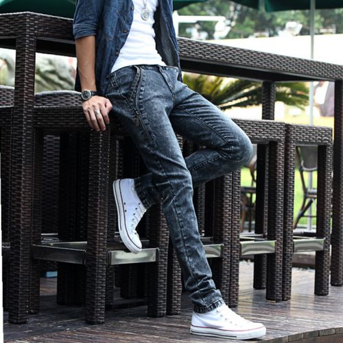 Jeans pour adolescent pieds Slim GUKYY en coton Quatre saisons - Ref 1470318