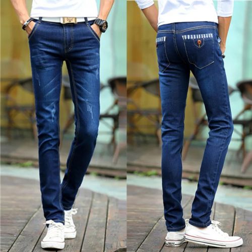 Jeans pour adolescent pieds Slim en coton Quatre saisons - Ref 1470371