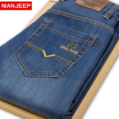 Jeans pour jeunesse coupe droite NIANJEEP en coton Quatre saisons - Ref 1470510
