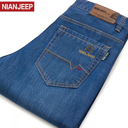 Jeans pour jeunesse coupe droite NIANJEEP en coton Quatre saisons - Ref 1470512
