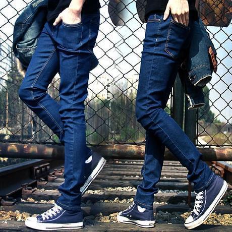 Jeans pour adolescent pieds Slim en coton Quatre saisons - Ref 1470519