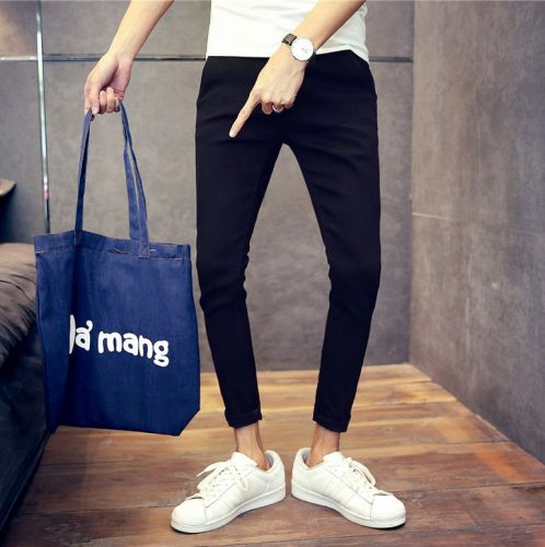 Jeans pour adolescent pieds Slim en coton automne - Ref 1470540