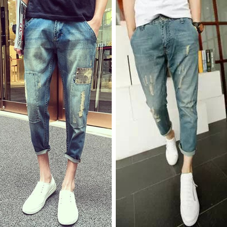 Jeans pour adolescent Sarouel en coton été - Ref 1470545