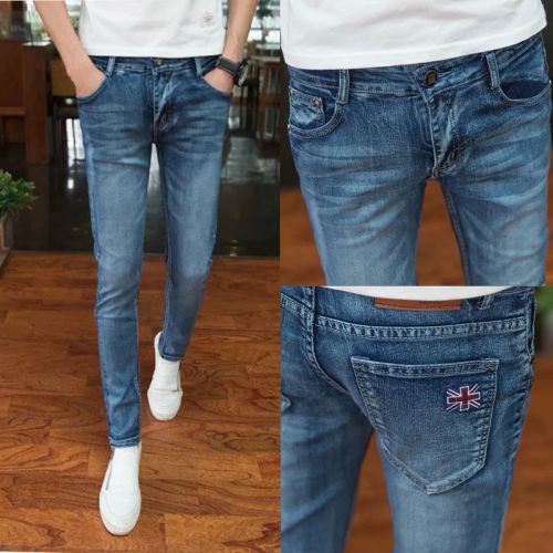 Jeans pour adolescent pieds Slim en coton Quatre saisons - Ref 1470579