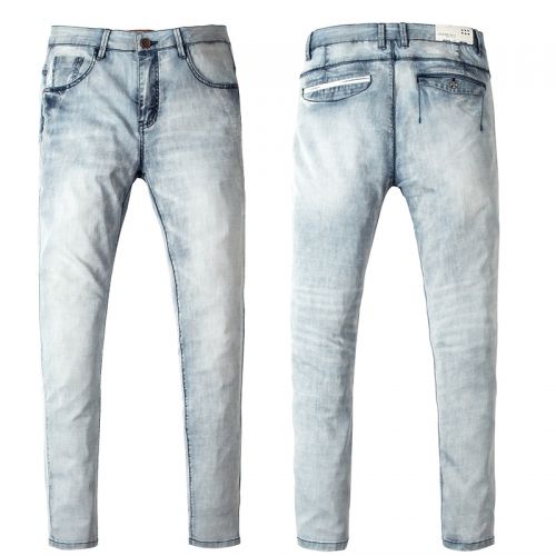 Jeans pour jeunesse pieds Slim en coton automne - Ref 1470605