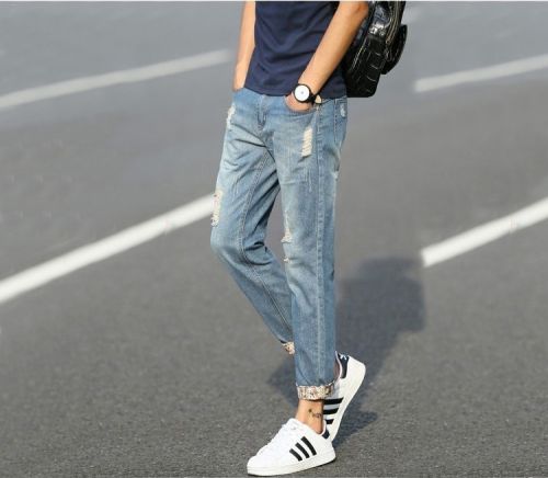 Jeans pour jeunesse pieds Slim été - Ref 1470614
