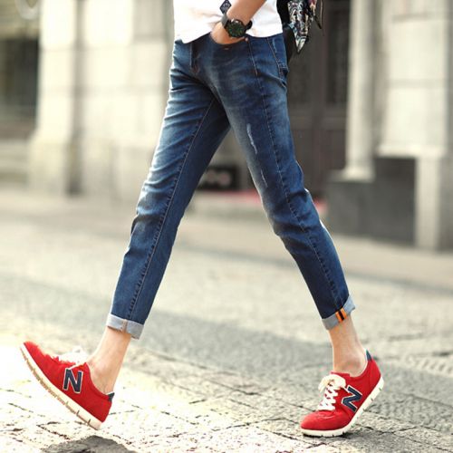 Jeans pour adolescent pieds Slim en coton été - Ref 1470632