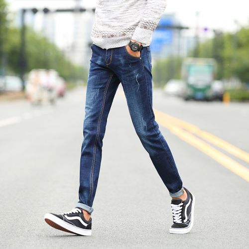 Jeans pour adolescent pieds Slim 0826JEANS en coton automne - Ref 1470639