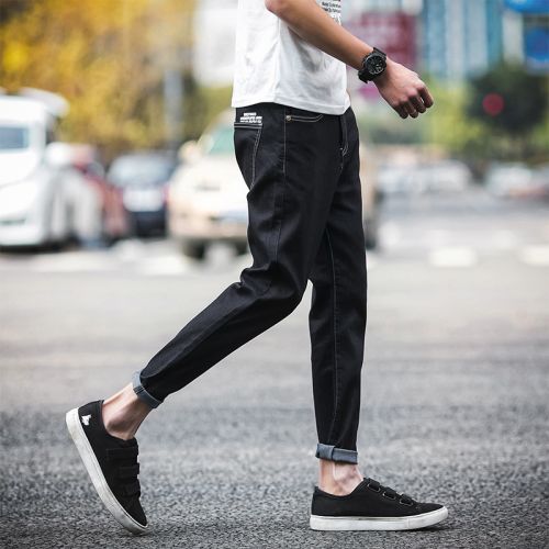 Jeans pour jeunesse pieds Slim en coton été - Ref 1470647