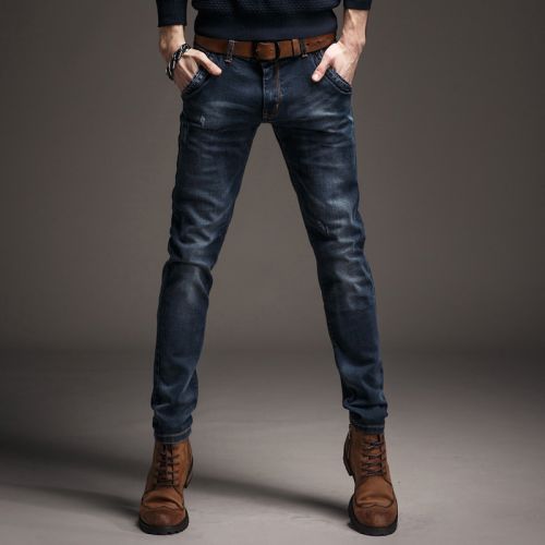 Jeans pour jeunesse pieds Slim en coton automne - Ref 1470672