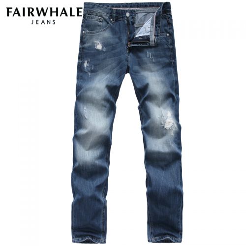 Jeans pour jeunesse coupe droite MARK FAIRWHALE coton été - Ref 1470677