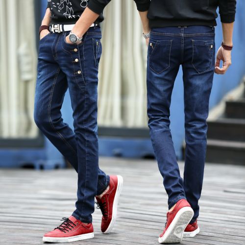 Jeans pour adolescent pieds Slim KEIDENLION en coton été - Ref 1470706