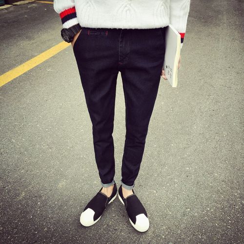 Jeans pour jeunesse pieds Slim en coton automne - Ref 1470732