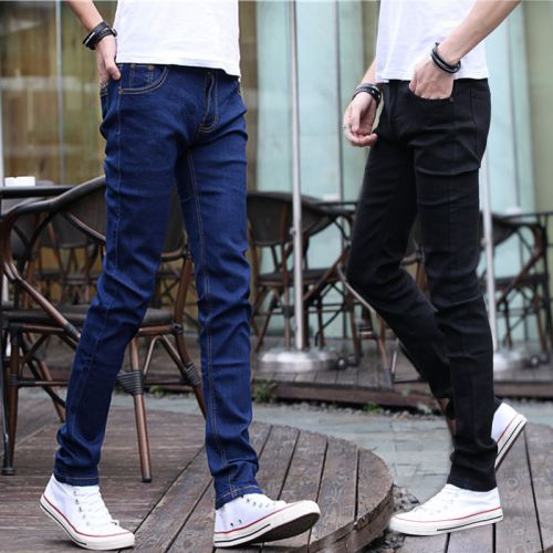 Jeans pour adolescent pieds Slim de coton, fibres polyester automne - Ref 1470752