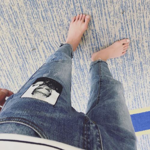 Jeans pour jeunesse pieds Slim en coton Quatre saisons - Ref 1470781