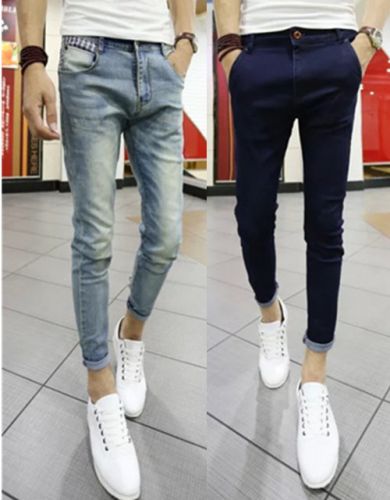 Jeans pour adolescent pieds Slim en coton printemps - Ref 1470796