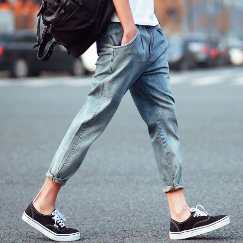 Jeans pour adolescent Sarouel en coton été - Ref 1470804