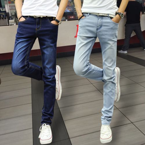 Jeans pour adolescent pieds Slim en coton Quatre saisons - Ref 1470833