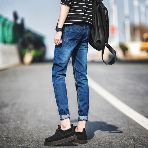Jeans pour adolescent pieds Slim en coton Quatre saisons - Ref 1470887