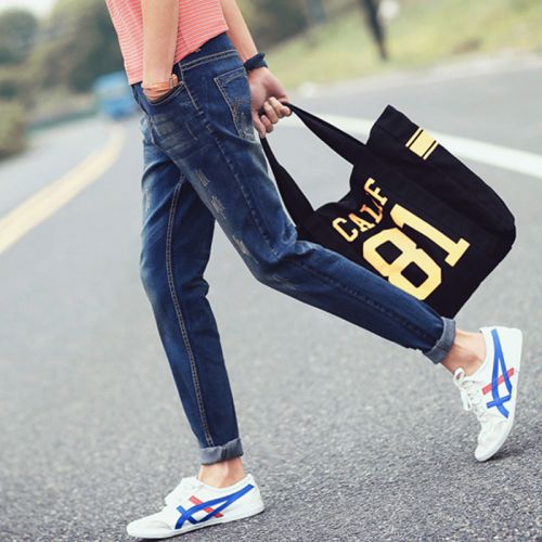 Jeans pour jeunesse pieds Slim en coton été - Ref 1470897