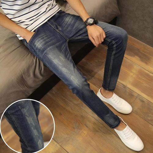 Jeans pour adolescent pieds Slim en coton automne - Ref 1470940