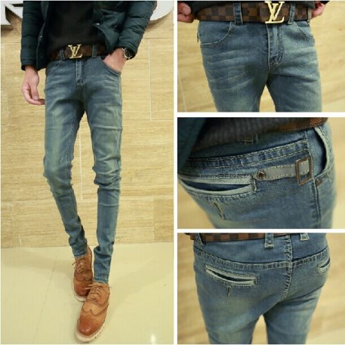 Jeans pour adolescent pieds Slim en coton été - Ref 1470943