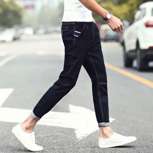 Jeans pour adolescent pieds Slim en coton automne - Ref 1470981