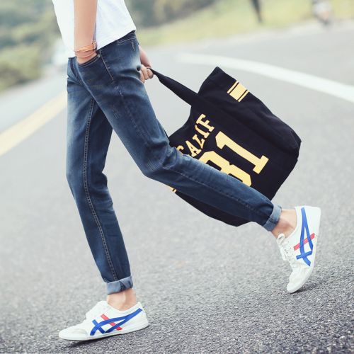 Jeans pour adolescent pieds Slim en coton été - Ref 1471011