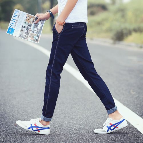 Jeans pour adolescent pieds Slim en coton été - Ref 1471021